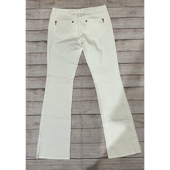 NWT Women’s Cache Ivory 5 Pocket Jeans Cotton Blend Size 8 - Picture 4 of 9